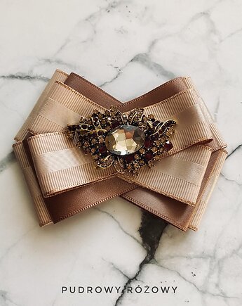 Brosza z kryształem Szampańskim NEW, Pudrowy Różowy