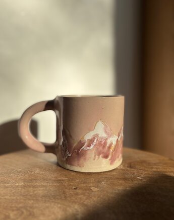Duży Ceramiczny Kubek Handmade 450 ml z Motywem Gór Podhale, Maison Fragile