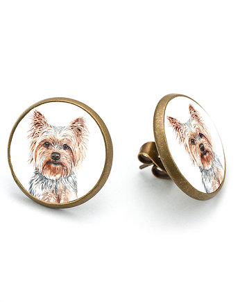 Kolczyki sztyfty YORKSHIRE TERRIER rasowy pies, laluv