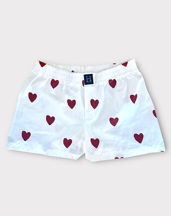 Spodenki unisex do spania bokserki w walentynkowe serca, HisOutfit