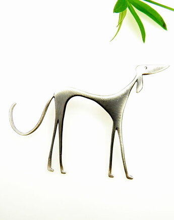 Zawieszka srebrna - Czarny Chart, VENUS GALERIA