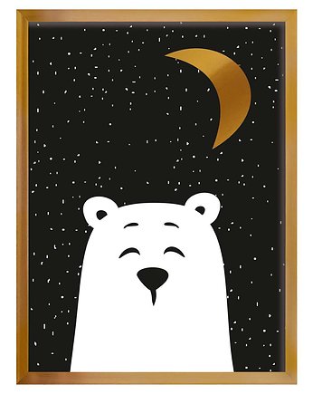Obrazek Funny Band bear 30x40cm, Yellow Tipi