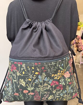 Worek kwiaty khaki, Gawka made by hand