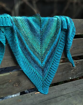 Ocean / chusta z Noro, agat handmade