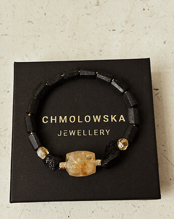 Bransoletka męska Cytryn i Turmalin, Chmolowska Jewellery