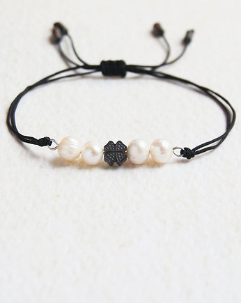 Naturalne perły : bransoletka na szczęście, kaktusia