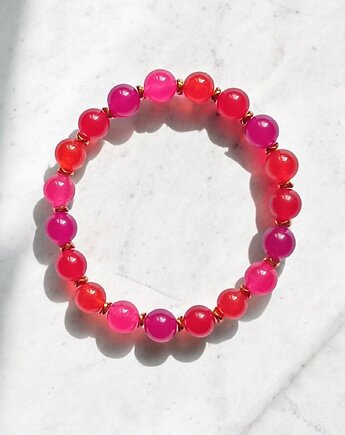 SUMMER ENERGY : bransoletka na gumce : jadeit IV, kaktusia