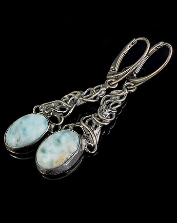 Srebrne girlandy z larimarami