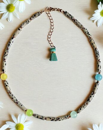 Choker : summer JASPER collection : jaspis i jadeit, kaktusia