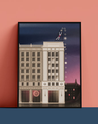 Plakat MDM, Plac Konstytucji- neon Siatkarka, Konrad Kunc