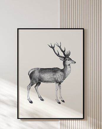 Plakat VINTAGE DEER, OSOBY - Prezent dla przyjaciółki