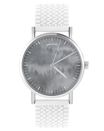 Zegarek - Wild life - silikonowy, biały, OSOBY - Prezent dla teścia