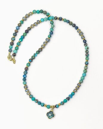 Naszyjnik z turkusów z zawieszką koniczynką, Studio Gazela