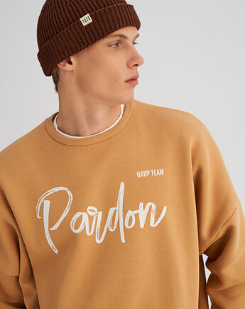 Krótka czapka prążkowana brązowa, HARP TEAM