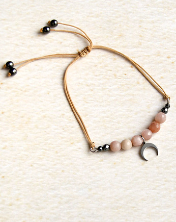 Amulet - kamień słoneczny & księżyc, kaktusia