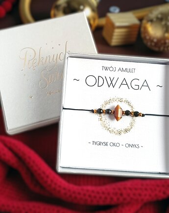 WYSYŁKA 24h  - ODWAGA - świąteczne pudełko - TYGRYSIE OKO, ONYKS, kaktusia