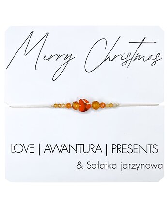 Świąteczna Bransoletka z kamieni naturalnych Jaspis cesarski, Awenturyn, karolina kosior