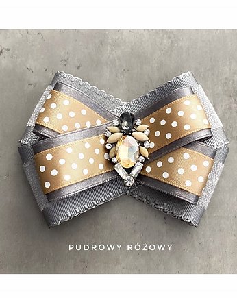 Brosza  z Kolekcji Champagne z kryształami, Pudrowy Różowy