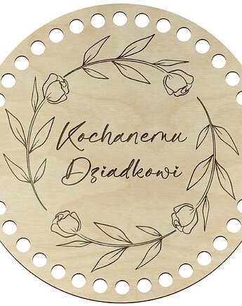 Dno Koszyka Pudełka ze Sznurka Baza Kosz Mojżesza 20cm Prezent dla Dziadka, smxdsgn