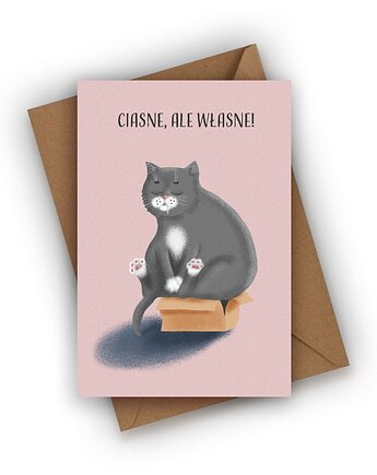 Kartka na parapetówkę- Ciasne, ale własne, Czarna Owca Karteczki