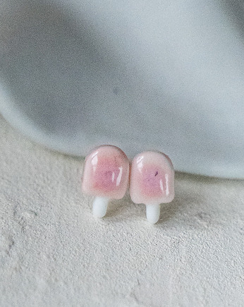 Kolczyki porcelanowe LODY, rękoczyny