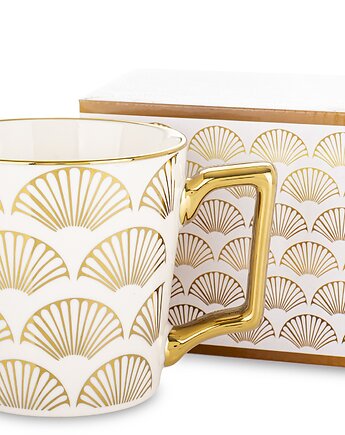 Kubek porcelanowy 310 ml RANGO-2 14,5x13x8,5 cm cienki wzór, MIA home