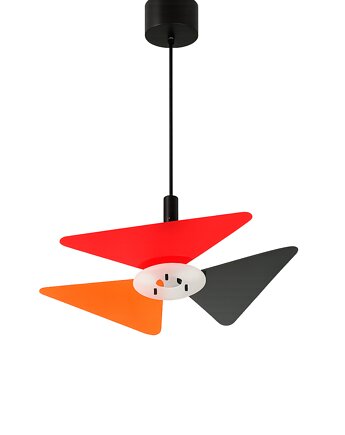 Kolorowa lampa wisząca postmodernistyczna, lata 90., Relikt design