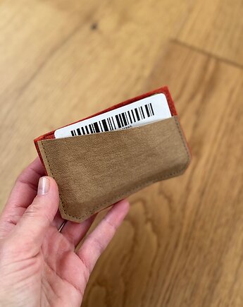 Etui na karty szafranowe + B, marmollada