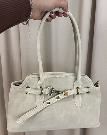 Zamszowa torba Bianca Beige, SOLO moda
