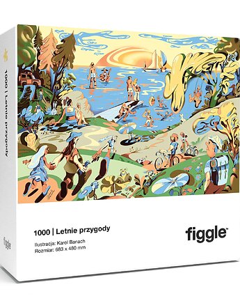 FIGGLE Puzzle 1000 Letnie przygody. Ilustracja: Karol Banach, Figgle