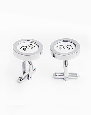 Spersonalizowane spinki z inicjałami + pudełko, Makaliboo