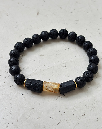 Bransoletka męska Cytryn i Turmalin, Chmolowska Jewellery