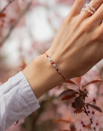 Bransoletka dla Raka - Karneol Opal Jadeit Selenit Jaspis, w hand works