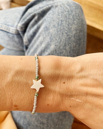 Bransoletka z koralików na gumce na gumce pole star, NOMAD