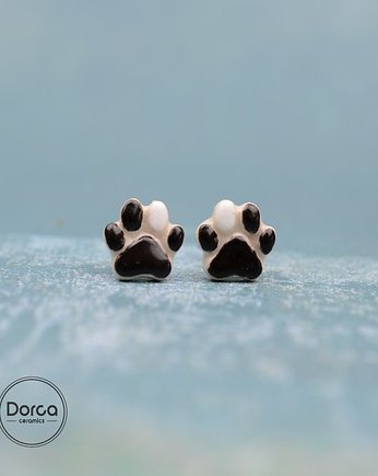Łapki- mini ceramiczne kolczyki, Dorca