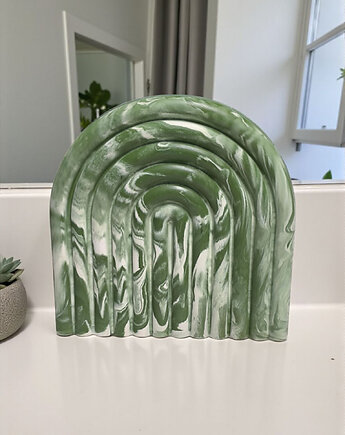 Ozdoba/Podstawka pod biżuterię z gipsu w kolorze zielonym Silva Verde, Oyka Candle