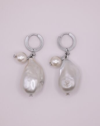 ROMEO kolczyki perły baroque srebrne, POLA ZAG
