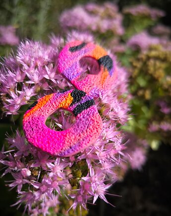 DONUTY duże kolczyki sztyfty, sploteka