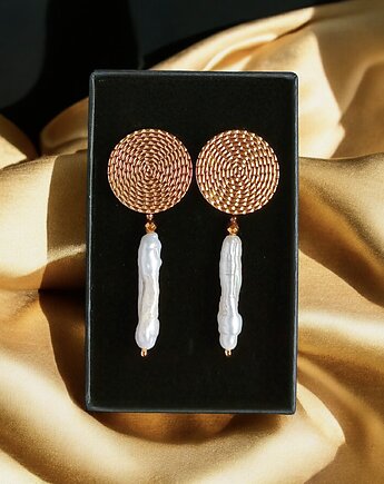 Długie perły : kolczyki : wyjątkowy prezent PREMIUM : III, kaktusia