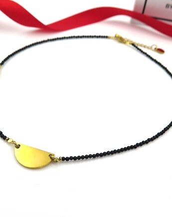 Naszyjnik Czarny Choker Turmalin & Biała Perła  KYOTO PEARL GRACE, BY LUI Biżuteria i Dodatki