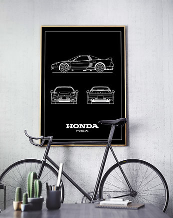 Plakat Legendy Motoryzacji - Honda NSX, Peszkowski Graphic