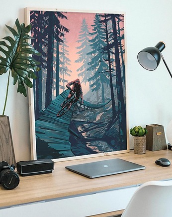 Ekstremalne kolarstwo górskie - plakat 50x70 cm - MTB Enduro, minimalmill