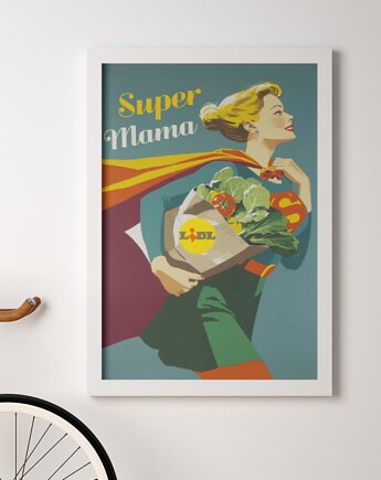 Plakat  super mama, polkastudio