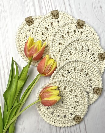 Podkładka pod kubek ze sznurka bawełnianego  1 szt., myszkotki