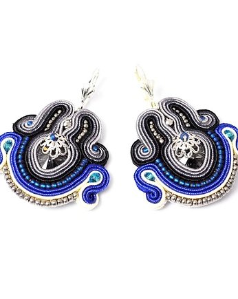Sutaszowe kolczyki BLUE SILVER, Sylwia Żak