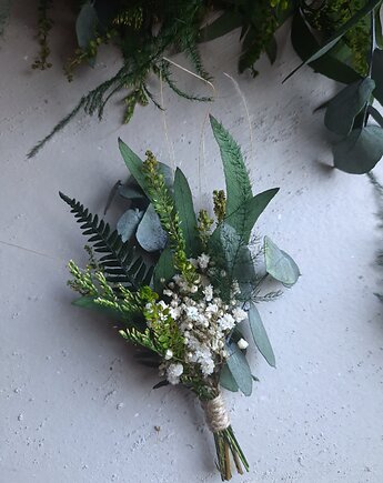 Butonierka ślubna dla pana młodego, Mudryk Viktoria Dried Flowers