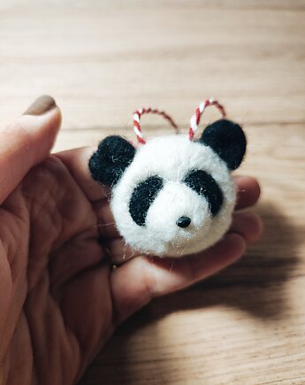 Myszka Fiszka -Myszka wełna filc zawieszka bombka, Myszka Fiszka