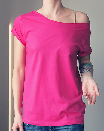 Ciemnoróżowy Oversize Bez Nadruku, ONE MUG A DAY