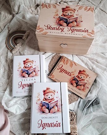 ZESTAW MIŚ Z KSIĄŻKĄ personalizowany, prezent na Chrzest, roczek, narodziny, LOO LOO DREAM
