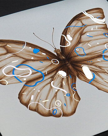 Motyl geometryczny - beżowy, MowiedoCiebie